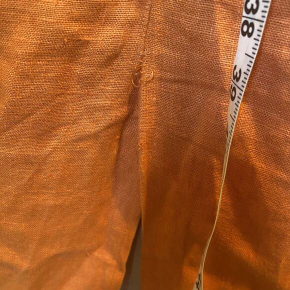 VTG Onque Casuals Woman M Linen FullLength Dress Patchwork Embroidered Largelook - Picture 9 of 9